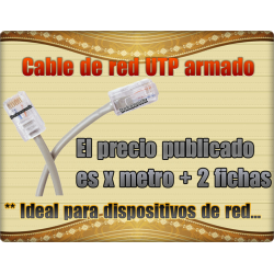 Cable de red UTP x metro +...